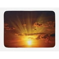 thumbnail image 1 of Clouds Bath Mat, Dramatic Burning Sunset in the Sky Daily Disappearance Twilight Rotation Mystic Picture, Non-Slip Plush Mat Bathroom Kitchen Laundry Room Decor, 29.5 X 17.5 Inches, Orange, Ambesonne, 1 of 2