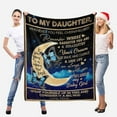 thumbnail image 2 of LHSHID Personalized Lover Name Message Text Blanket to My Daughter from Mom and Dad You'Ll Always Be My Baby Girl Hug Blanket Warm Bed Throws, 2 of 6