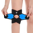 thumbnail image 2 of Adjustable Compression Knee Brace Cross Support for Arthritis Pain Meniscus Tear Sports Protection Blue, 2 of 4