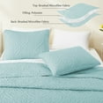 thumbnail image 5 of Exclusivo Mezcla Queen Quilt Bedding Set, Lightweight Soft Bedspreads Coverlets with 2 Pillow Shams, Modern Aqua Blue Quilts Queen Full Size for All Seasons, 5 of 6