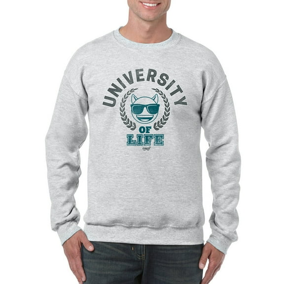 University of Life - Dark Emoji College Style Graphic Men's Sweatshirt