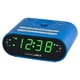 thumbnail image 1 of HANNLOMAX HX-158CR Radio despertador, radio FM, pantalla LED de 0,7", 1 puerto USB para carga de 1 A y 1 puerto USB para carga tipo C de 2,4 A, solo funcionamiento con CA (azul), 1 of 5