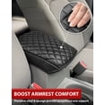 thumbnail image 4 of KBH Center Console Cover for 2005-2021 Nissan Frontier Accessories & Xterra 2005-2015, Leather Armrest Lid Protector, Black, 4 of 7