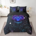 thumbnail image 2 of YST Aries Queen Size Comforter Set, 7-Piece, Hippie Nebula Bedding, Pink Galaxy, Queen, 2 of 4
