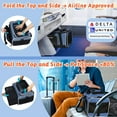 thumbnail image 2 of Top and Side Expandable Pet Carrier 18x11x11 Inches Delta United Airline Approved, Soft-Sided Carrier for Small Cats and Dogs with Locking Safety Zippers and Anti-Scratch Mesh(Blue), 2 of 16