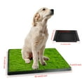 thumbnail image 2 of Portable Grass Dog Potty Pad,  25"x20" Fake Dog Turf Trainer Grass with Tray, 2 of 8