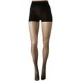 thumbnail image 4 of Hanes Perfect Nudes™ Run Resistant Tummy Control Girl Short Hosiery True Black L, 4 of 6