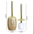 thumbnail image 3 of Bathroom Accessories Toilet Brush Set - Toilet Bowl Brush and Holder (Gold, 3 of 7