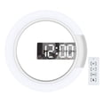 thumbnail image 1 of Reloj de pared digital Sunnimix 3D 12 LED Control remoto despertador de temperatura, 1 of 8