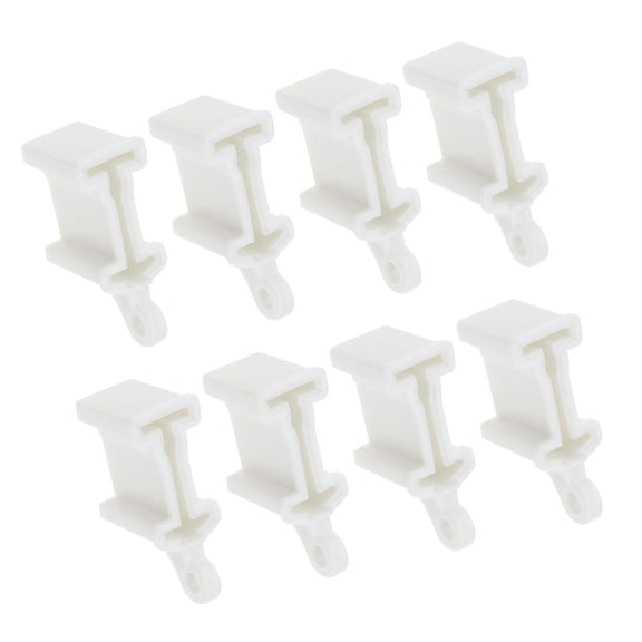 8Pcs Flexible Bendable Curtain Track End Stops Curved Siding Ceiling Wall Mount Curtain Rails Ends Cap Easy to Install