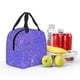 thumbnail image 5 of Easygdp Purple Glitter Bolsa Térmica Premium - Tela Oxford Impermeable, Gran Capacidad, Bolsillo Frontal, Unisex para Trabajo, Escuela, Actividades al Aire Libre y Picnics, 5 of 8