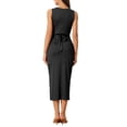 thumbnail image 3 of Allegra K Women's Casual Sleeveless Crisscross Waist Bodicon Midi Dress, 3 of 5