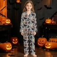 thumbnail image 2 of Glisme Toddler Outfits For Girl Halloween Crewneck Long Sleeve Pajamas Graphic Prints Sleepwear Soft Nightwear Comfortable Wear 3-4 Years White, 2 of 4