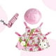 thumbnail image 3 of Chaleco arnés de conejo, mini sombrero, disfraz suave, collar, vestido, ropa de conejito para niños pequeños Rosado, 3 of 5