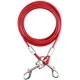 thumbnail image 1 of Correa para perros de menos de 80 kg, correa simple o doble con dos extremos, correa para mascotas para perros pequeños, medianos o grandes (Roja, 10M), 1 of 5