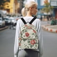 thumbnail image 7 of FORMRS Mini Backpack Purse for Women Travel Daypack Casual Shoulder Bag, Red Floral Pattern, 7 of 7