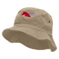 thumbnail image 2 of Dual Horse Embroidered Bucket Hat - Khaki OSFM, 2 of 5