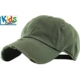 thumbnail image 2 of Kid's Vintage Distressed Dad Hat Junior Size Adjustable Baseball Cap, 2 of 4