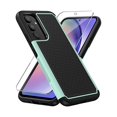 thumbnail image 1 of HAYAN for Samsung Galaxy A54-5G Case: Dual Layer Shockproof Protective | Non-Slip Matte Textured | Heavy Duty Rugged TPU Drop Military Protection Tough Bumper Cell Phone Cases (Mint Black), 1 of 1