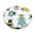 thumbnail image 2 of Xecao's Colorful Insects Print Stool Covers offer stylish, washable protection for PU round bar stools, perfect for home or commercial use., 2 of 7