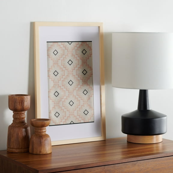 SAFAVIEH Mejia 23 in. Framed Textile Wall Art, Ivory/Dark Beige