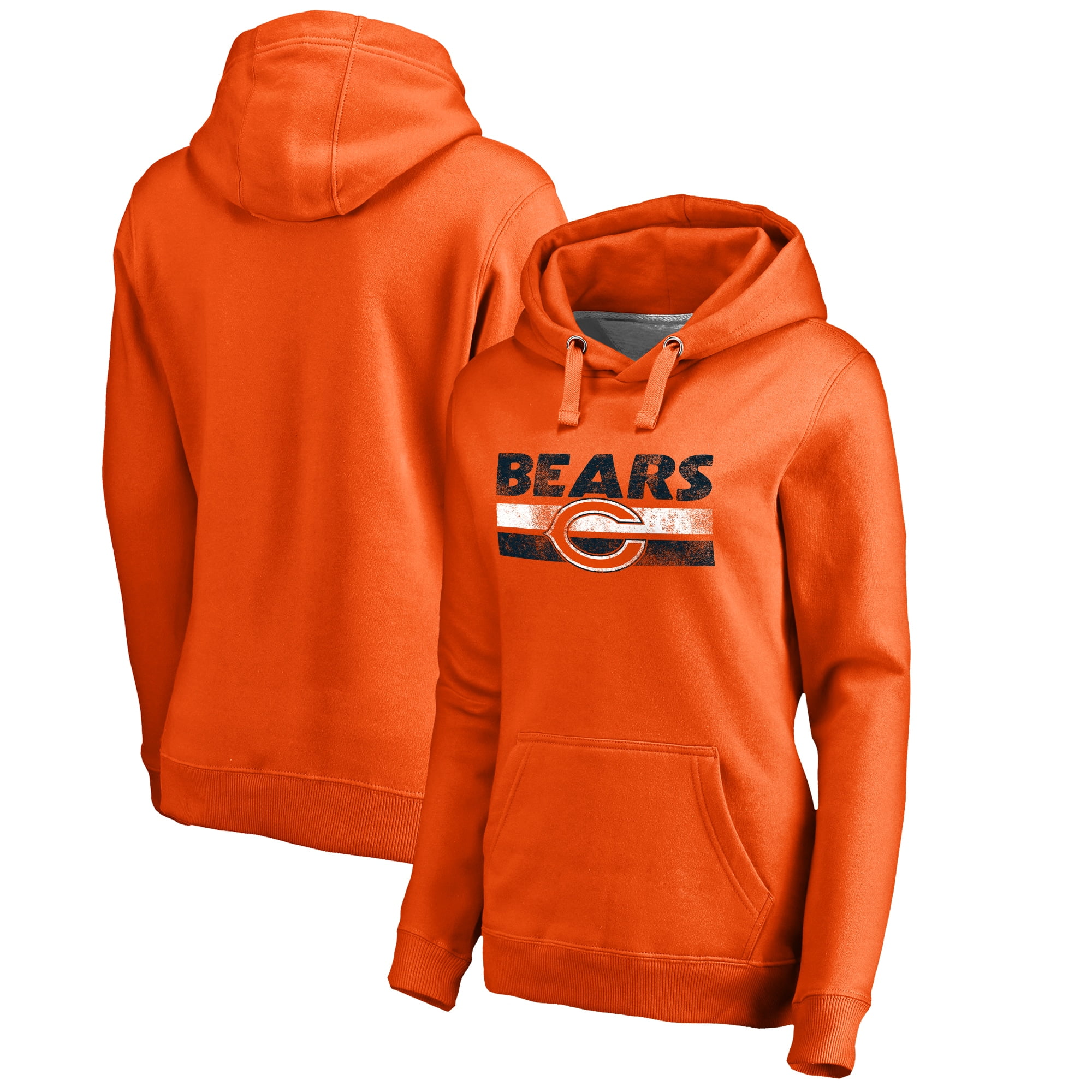 Chicago Bears Nfl Pro Line By Fanatics Branded Womens Plus Sizes First String Pullover Hoodie 