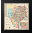 thumbnail image 2 of De Cordova, Jacob 12x13 Black Modern Framed Museum Art Print Titled - The State of Texas, 1856, 2 of 5