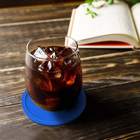 8PCS Drink Coasters Set Soft Coaster Fits Size of Drinking Glasses Tabletop Protection for Table Type Wood Glass Soapstone Marble