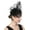 Black, variant on Fascinators Hat for Women Girls Cocktail Tea Party Headband Flapper Headpiece Kentucky Derby Wedding Hat