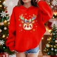 thumbnail image 2 of Lorytime Christmas Kids Hoodies for Boys Unisex Reindeer Snowflakes Sweatshirt Long Sleeve Pullover Drop Shoulder Tops, 2 of 4