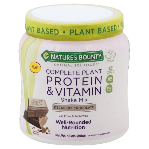Nature's Bounty Optimal Solutions Complete Plant Protein & Vitamin ...