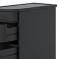 thumbnail image 3 of Side End Table, C Black Frame, Silver Metal Knobs 2 Drawer, 24 Inch, 3 of 5