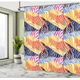 thumbnail image 5 of Ambesonne Safari Shower Curtain, Wild Colorful Zebra Stripes, 69"Wx84"L, Multicolor, 5 of 5