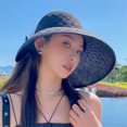 thumbnail image 5 of CoCopeaunts Straw Hat for Women Women Wide Brim Sun Visor Hat Summer Hat UV Protection Cute Beach Hat with Bow Knot, 5 of 5