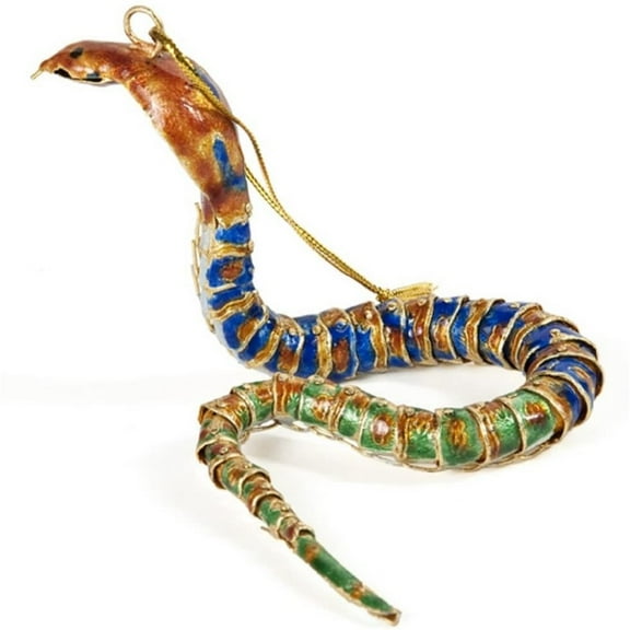 Cloisonne Articulate Snake Ornament, Enamel on Copper (Copper)