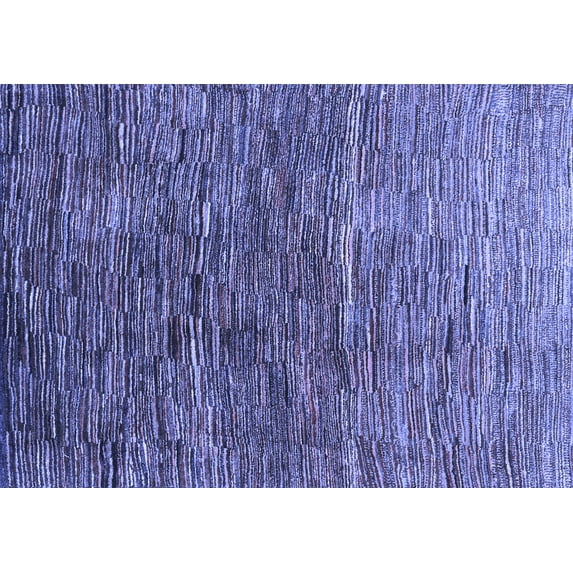 Ahgly Company Machine Washable Indoor Rectangle Abstract Blue Contemporary Area Rugs, 7' x 9'