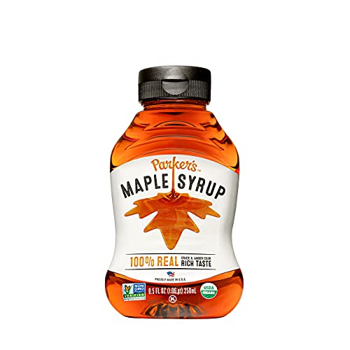 Parker's Real Maple Syrup, 100 Organic Maple Syrup, EasyToUse Squeeze Cap, No Drip, No Mess