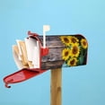 thumbnail image 6 of Retro Sunflowers Mailbox Covers, Wood Magnetic Post Box Cover Wraps Standard Size 21x18 in for Garden Yard Decor, 6 of 6