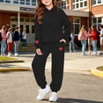 thumbnail image 6 of YunPes Girls Clothes Cute Print Hooded Sweatshirt & Jogger Sweatpants Set Casual Preppy Sweatsuit Fall Winter Outfits for Kids, 6 of 6