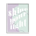 thumbnail image 4 of Stupell Industries Shine Your Light Purple & Green Religious Painting White Framed Art Print Wall Art, 4 of 5