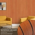 thumbnail image 3 of Peel and Stick PVC Slat Wall Panel, 118" x 15.75" Self Adhesive Faux Oak Wood Grain – 3D Soundproof Wall Panels for Ceilings, 3 of 7