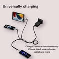 thumbnail image 3 of Retractable 3-in-1 Charging Cable for Mobile Phones with Multiple Connectors for Daily Home, Office & Travel Use (Black), 3 of 3