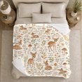 thumbnail image 5 of Whimsical Deer Enchanted Woodland, Festive Botanical Garden Scene, Warm Flannel Blanket for Cabin and Lodge, Garden Lovers Housewarming Gift, Botanical Home Decor, 5 of 9