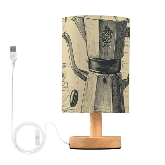 Vintage Coffee Table Lamp for Desk Nightstand Lamp with USB Modern Gifts for Bedroom Living Room Kids Room