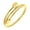 Gold, variant on Adjustable Stainless Steel Bracelet, Flexible Coil Wire Open Bangle Cuff with Luxury Majestic Endings for Men & Women, Gold