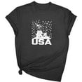 thumbnail image 2 of Busydd Summer Tops for Women Trendy Short Sleeve Round Neck Independence Day Tops 4th of July Cotton Graphic Tees USA Flag Print Patriotic T Shirts for Women 2XL, 2 of 5