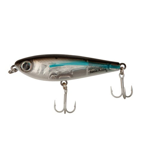 Bomber BSWDTL3341 Badonk-A-Donk LP Topwater Lure 1/2 oz Silver Mullet 3 1/2" 