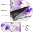 thumbnail image 6 of Purple Flowers Round Area Rug 3.3Ft Washable Circle Rugs for Dining Room Table, Spring Blooms Botanicals Watercolor Floral Non-Slip Carpet Floor Mats Indoor Outdoor Carpet Runner Aesthetic Home Decor, 6 of 8