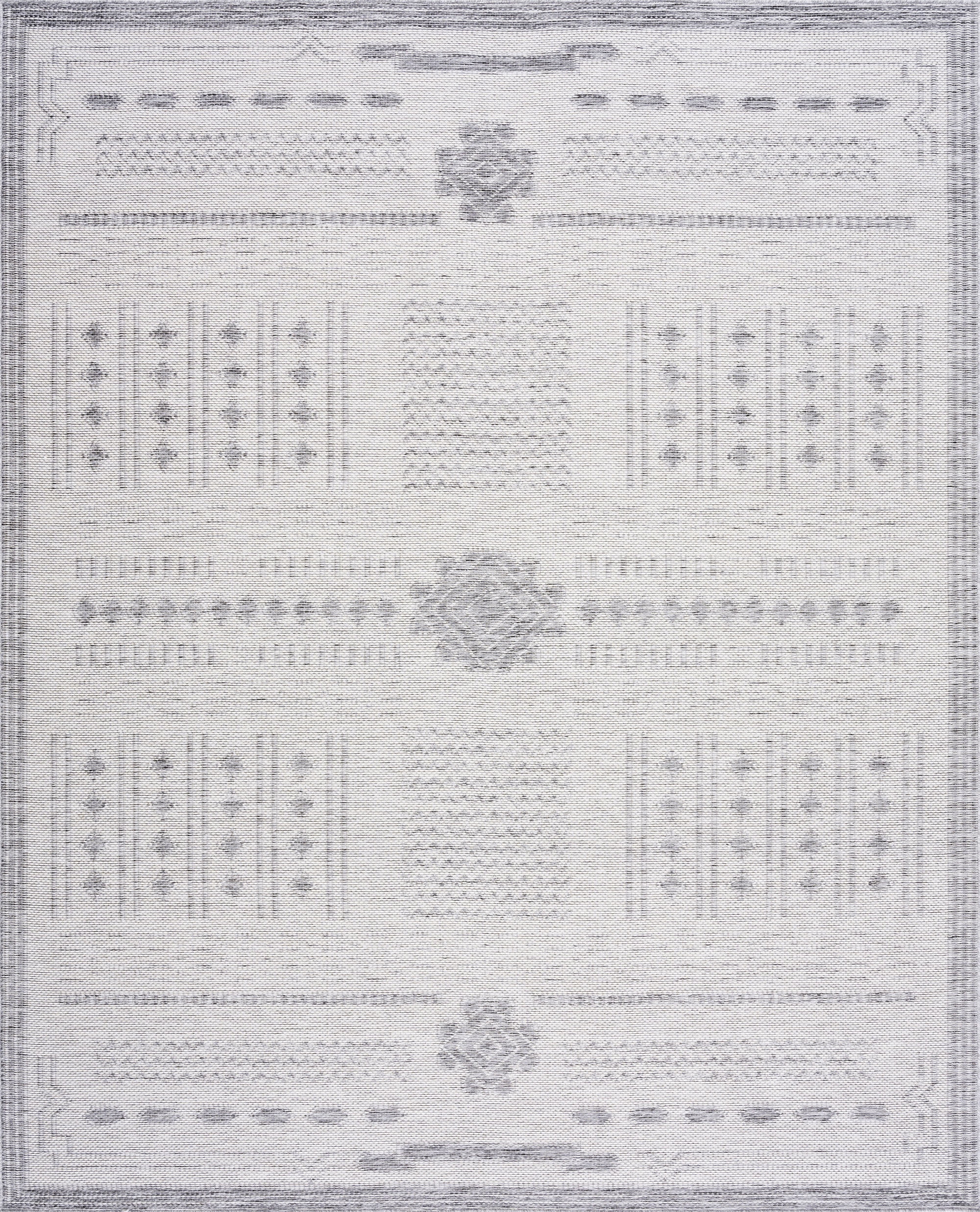 Bliss Rugs Bailey Transitional 5' x 7' Gray and White Indoor Outdoor Area Rug