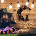 thumbnail image 4 of Guirnalda de gato de luna de Halloween con rosa, corona de Halloween para puerta de entrada, decoraciones de puerta de Halloween, luna de gato negro, 4 of 4